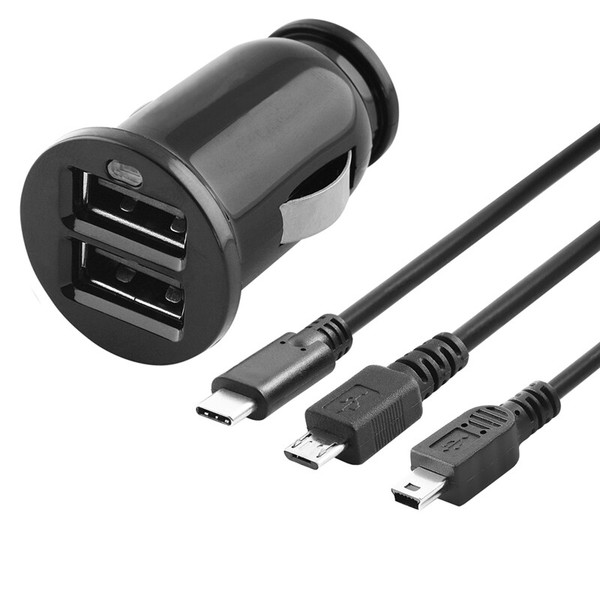 Kfz ZigarettenanzüNder Stecker Adapter Ladeadapter Mit USB-C Micro & Mini Kabel-image