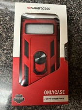 SaharaCase Kickstand with Belt Clip Case for Google Pixel 6 Red CP00183 