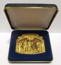 John Deere 3D Belt Buckle 150th Sesquicentennial Farmers Plow Demo 1987 Limited