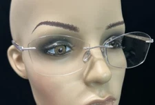 SILHOUETTE 5529 70 4000 PURPLE SILVER 17/135 Eyeglasses Frame w case Titan