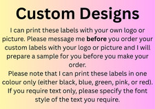 "Handmade" personalised sew in craft labels for fabric, satin ribbon