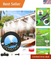 Effortless 63FT Misting System for Gardens & Patios - Eco-Friendly & Efficient