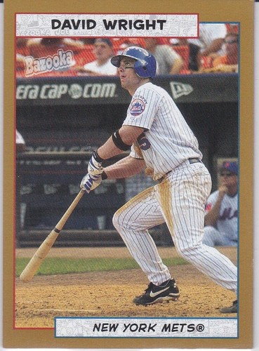 DAVID WRIGHT ROOKIE CARD New York Mets BAZOOKA GOLD CHUNKS VERSION Baseball RC! - Bild 1 von 2