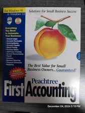 Peachtree First Accounting Windows 3.1  Windows 95 PC 3.5 Diskettes and CD rom