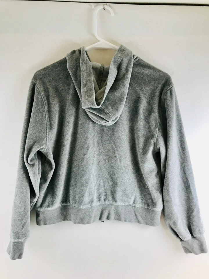 Moletom com capuz Mudd, feminino tamanho grande, cinza, zíper completo, Dream Team, bolsos - Imagem 2 de 4