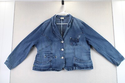 Jessica Simpson Jean Jacket Womens 22/24w Embroidered Star