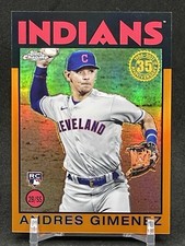 2021 Topps 86BC-24 Andres Gimenez Orange /25 1986 35th Anniversary RC Rookie