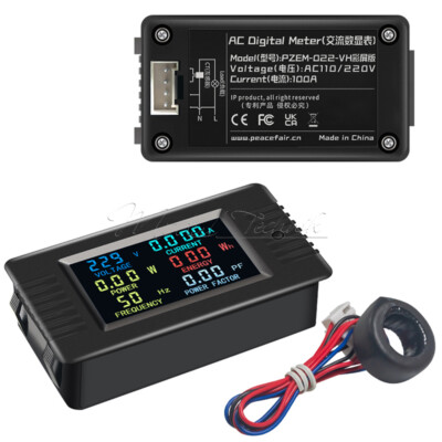 PZEM-022VH AC Digital Power Tester Voltage Ammeter Power Capacity Meter 22000W