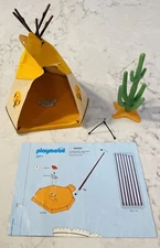 Vintage 1989 Playmobil 3871 Native American Teepee and more