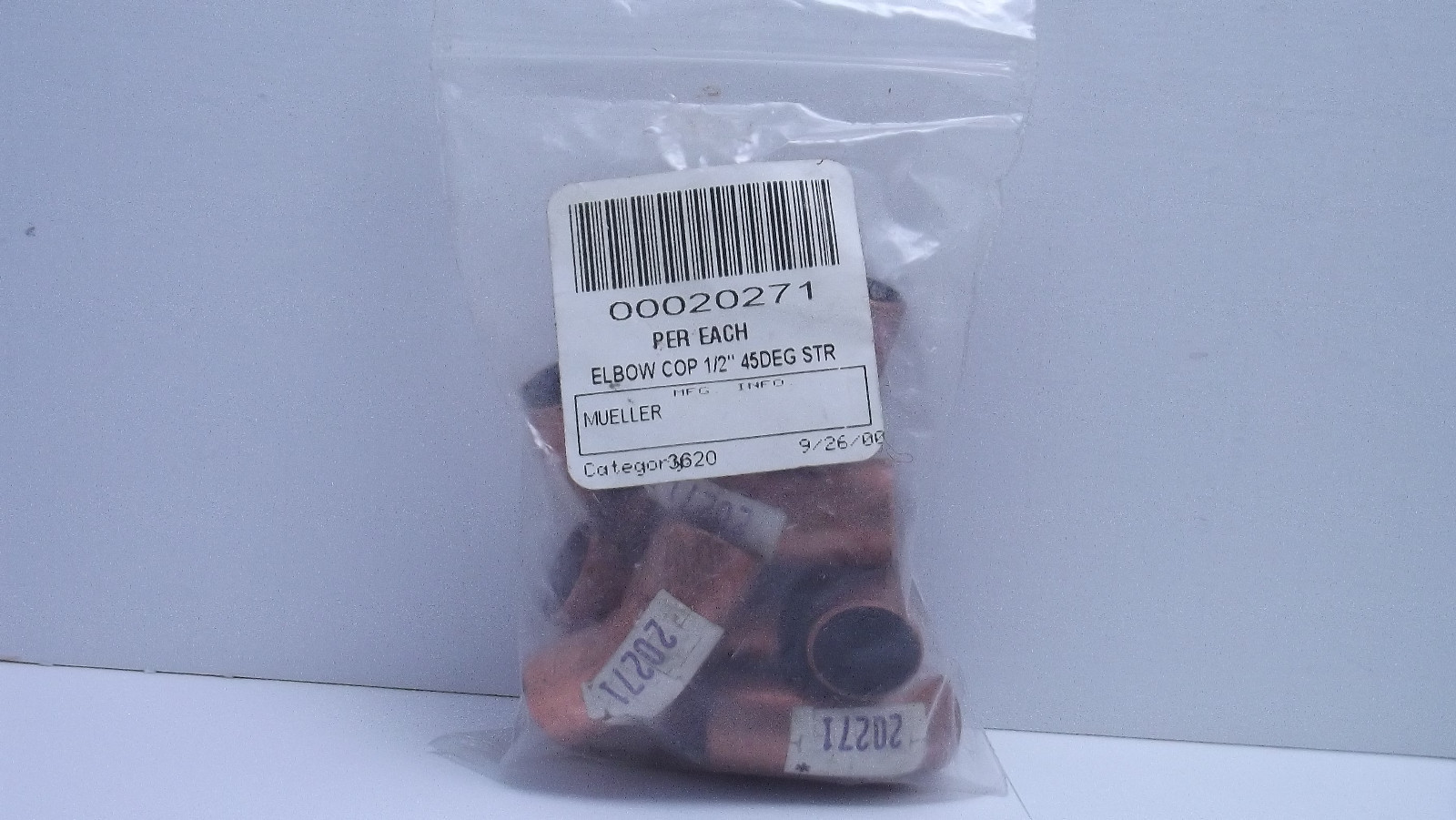 Mueller 1/2"x1/2" Copper Elbow Fittings 45 Degrees (10pc.)
