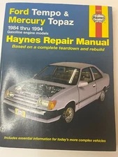  Mercury Topaz  Ford Tempo Repair Manual 1984-1994 Haynes 36078