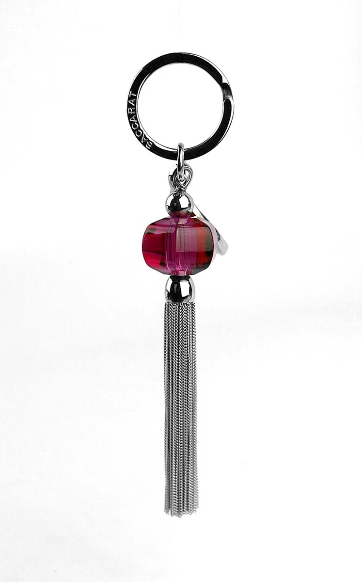BACCARAT JEWELRY SHERAZADE KEY RING CHAIN CHARM PEONY CRYSTAL