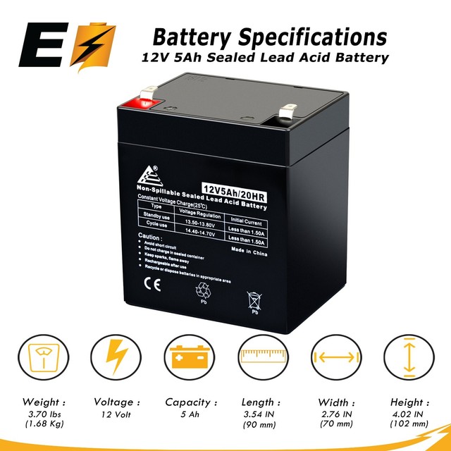 Razor E100 E125 E150 Electric Scooter SLA Replacement Battery 12V 5AH