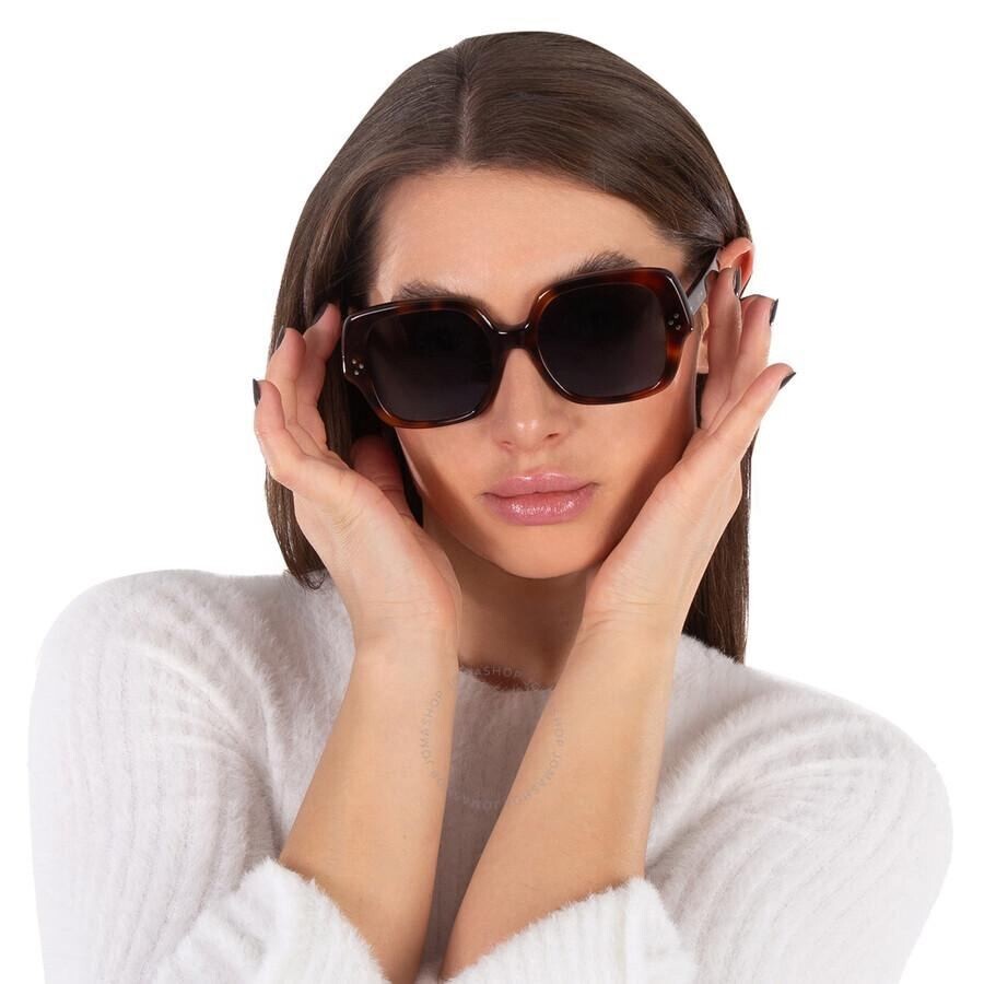 Celine Women Sunglasses Shiny Havana Smoke Grey Geometric  display picture 1