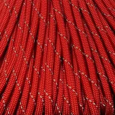 550 Paracord Reflective Red 100 ft USA MADE same day shipping