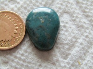 Campitos Turquoise Cabochon 11 carat Iron Pyrite Blue cab
