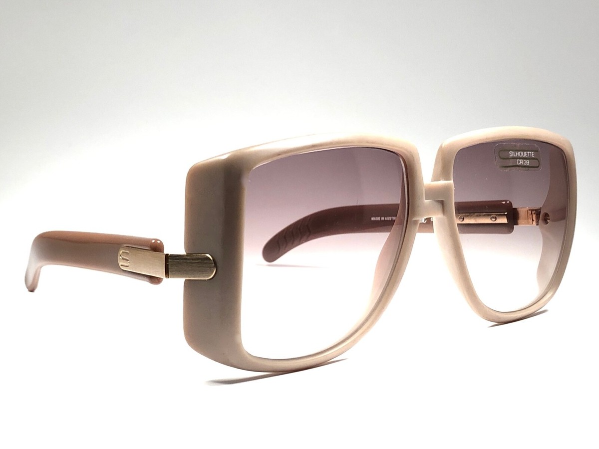 VINTAGE SILHOUETTE TRANSLUCENT OVERSIZED 3022 MAUVE SUNGLASSES 70S