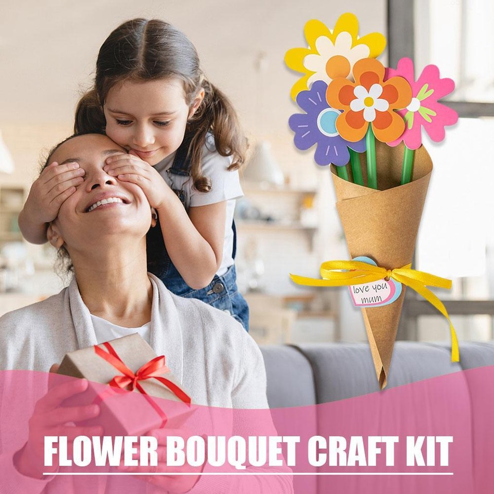 Flower Bouquet Craft Kit 24Pcs Mother,s Day Flower Bouquet Craft for Kids' eBay