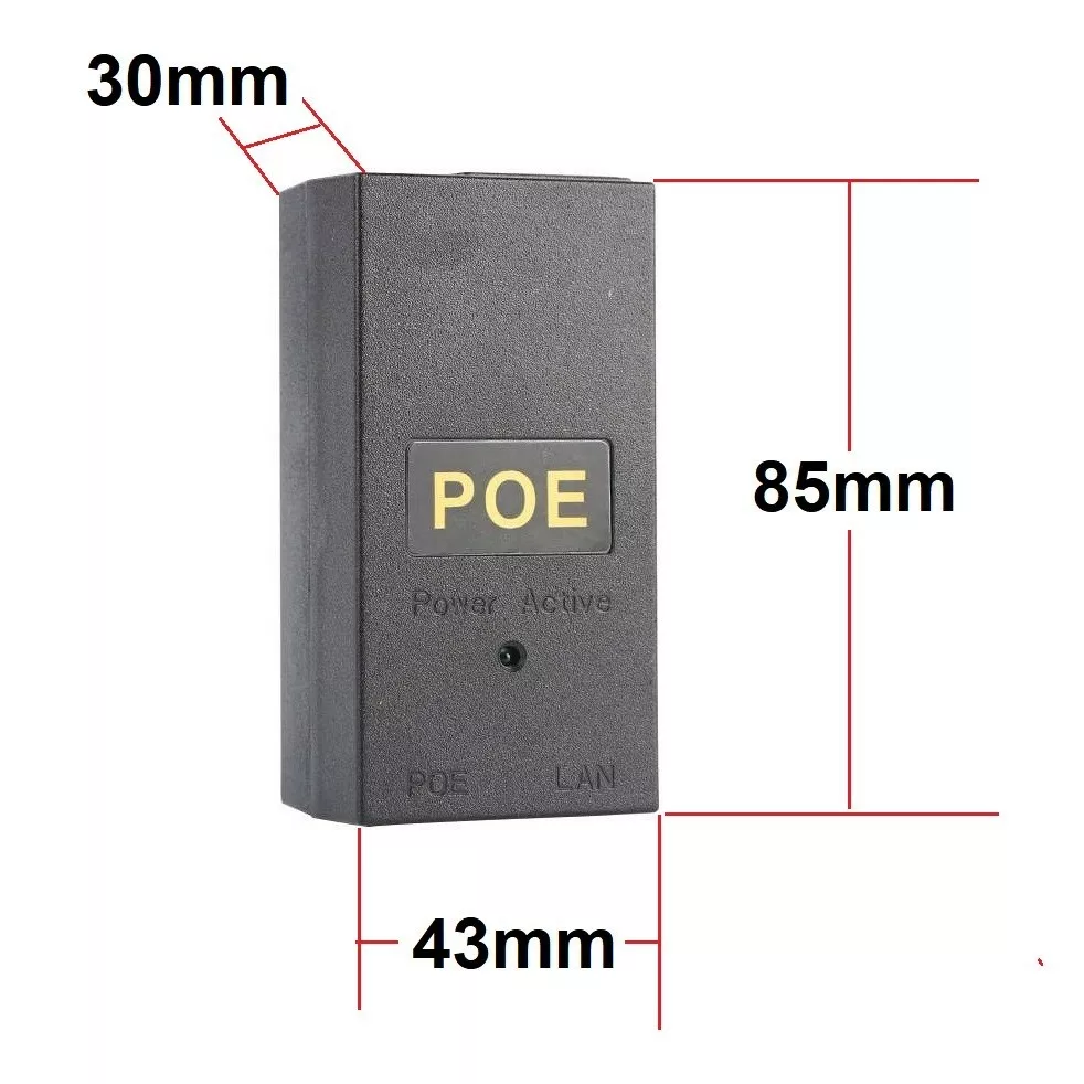 Gigabit Passive PoE Injector 24W POE Adapter 36-72V DC Input 24V PoE Output  Converter (Not for 802.3af/at devices)