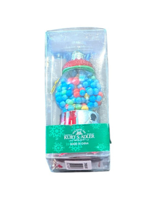 Kurt Adler 4-1/2-Inch Noble Gems Glass Gumball Machine Ornament for Christmas