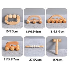 Household Wooden Massage Roller Manual Handheld Body Massage