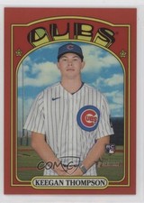 2021 Heritage High Number Chrome Red Border Refractor /372 Keegan Thompson 0kb5