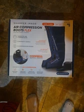 New Sharper Image Air Compression Boots Flex Leg Recovery System Large Extra XL