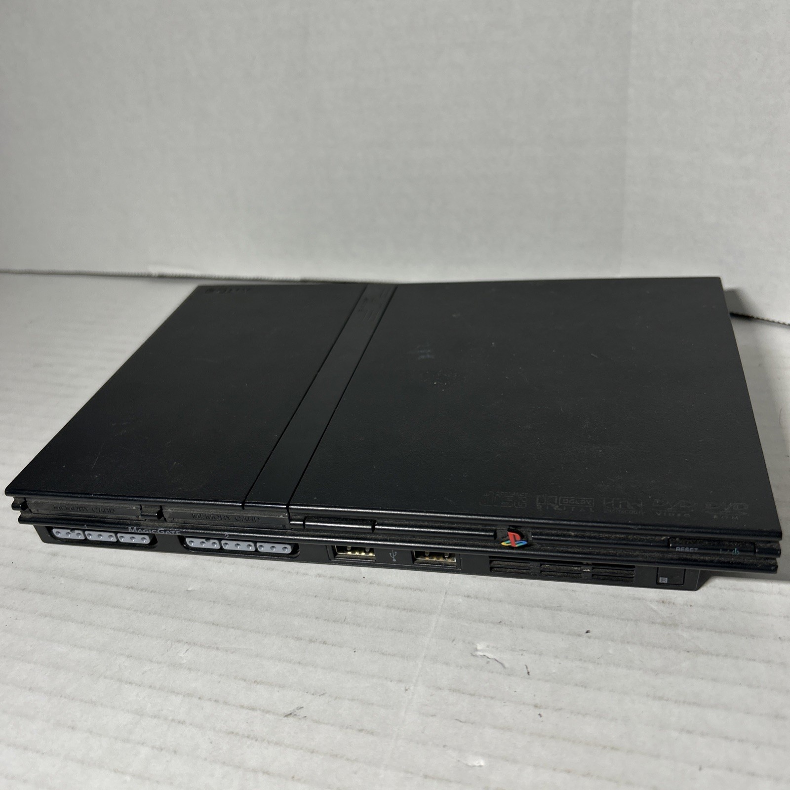 Sony PS2 Slim SPCH-75001 Black Console For Parts or Repair Only