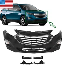For 2018-2021 Chevrolet Chevy Equinox Front Bumper Upper Lower Grill Fog Lights