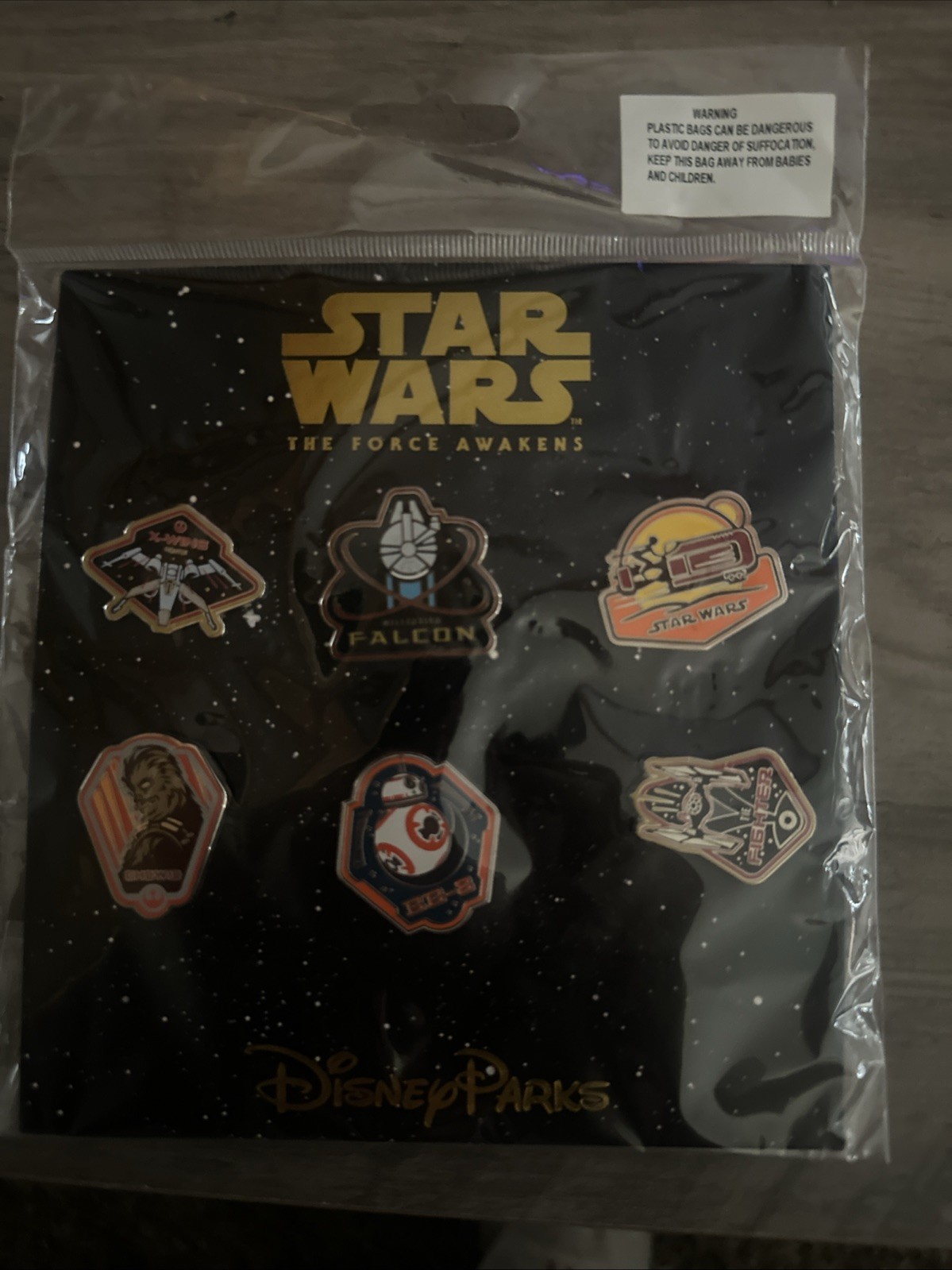 Star Wars the Force Awakens 6-Pin Booster Set Disney Trading Pins