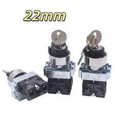 22mm On/Off Key Switch Locking Security Lock Latching 2/3 Position Rotary Switch