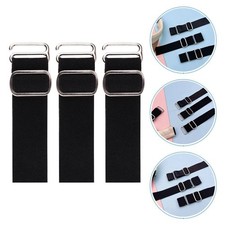 4Pcs Black Snapback Cap Extenders Adjustable Durable Hat Straps for Craft