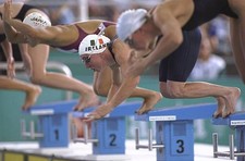 Michelle Smith of Ireland starts her heat for the women's 400m fre- Old Photo