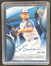 2025 Topps Chrome Black Spencer Schwellenbach Auto RC Blue Refractor #/150