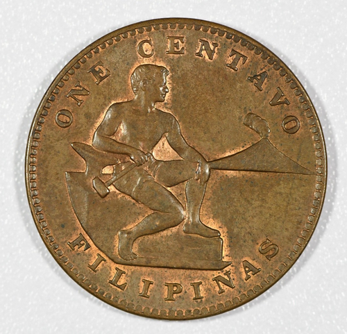 1944-S Filippine moneta da 5 centesimi nichel-ottone, extra fine - Foto 1 di 2
