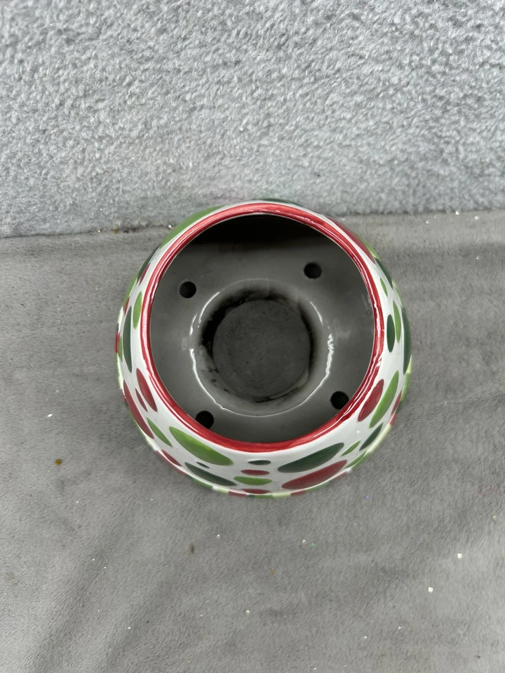 Yankee Candle Ellen Krans Navidad Vela Grande Tono Divertido Lunares Rojo Verde Foto 4 de 4