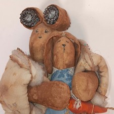 Roller Babies Mama In Curlers W/Baby Primitive Rag Doll Plush