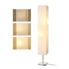 Modern Floor Lamp, Dimmable 3 Levels Brightness Paper Tall Lamp Standing Lamp...