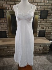 Vanity Fair Vtg 90s Lace Nylon Night Slip Dress Womans Sz 34 Intimate Sleepwear