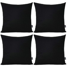 4-Pack 100 Cotton Comfortable Solid Decorative Throw Pillow Case Square Cush...