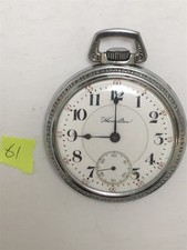 1900s HAMILTON MENS POCKET WATCH TESTED AND WORKING GREAT 
