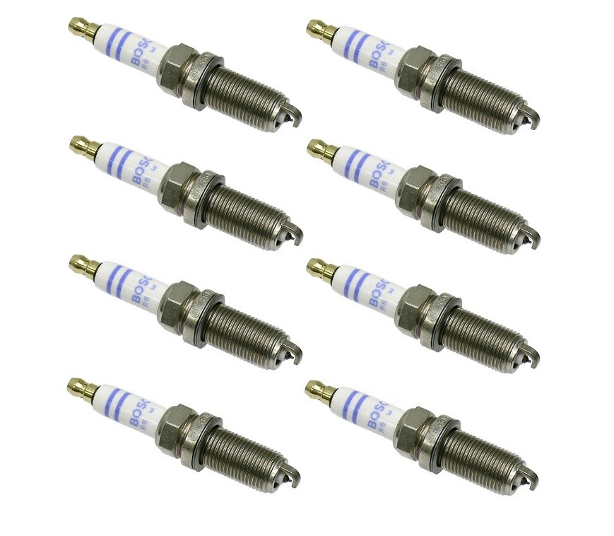 Set of 8 Spark Plug OEM BOSCH FR6NPP332 for Porsche Cayenne, Panamera