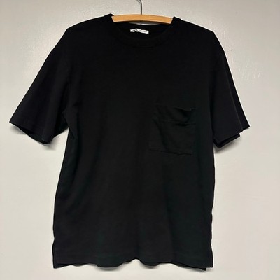 ZARA Black Short Sleeve T-Shirt Men s Size Medium Pocket Basic Essentials