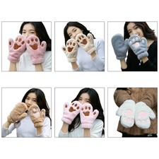 Halloween Cats Paw Gloves Full Finger Kitten Claw Mittens Cosplay Party Favor