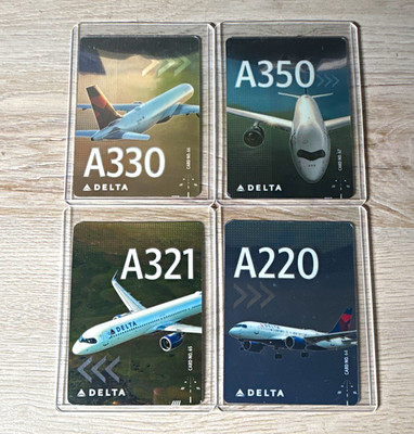 Full set Delta Air Lines Aircraft Trading Card  Set Airbus A330 A350 A321 A220