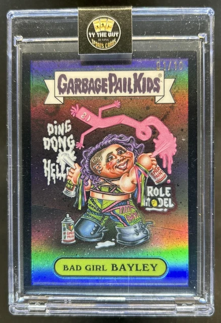 2026 Topps Chrome WWE Bad Girl Bayley Garbage Pail Kids Black Refractor SSP #/10