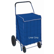 Utility Folding Shopping Cart Liner Privacy Top Cover Water Resistant Blue