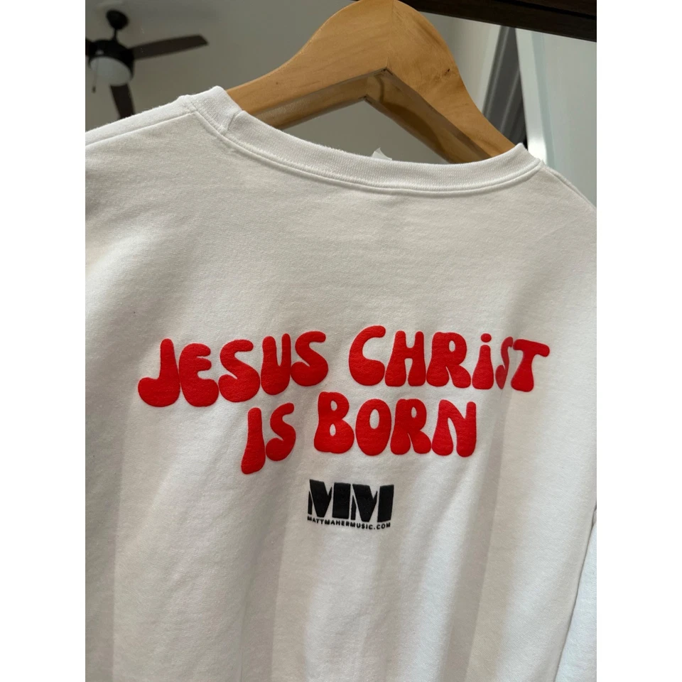 Sudadera de Navidad Matt Maher Music Go Tell It On The Mountain blanca 2XL Crew Foto 2 de 4