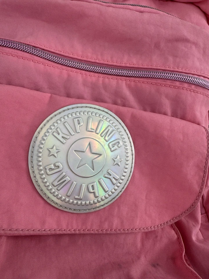 Kipling Wheeled Rolling Backpack Carry On School Backpack Or luggage Pink (USED) - Image 3 of 4