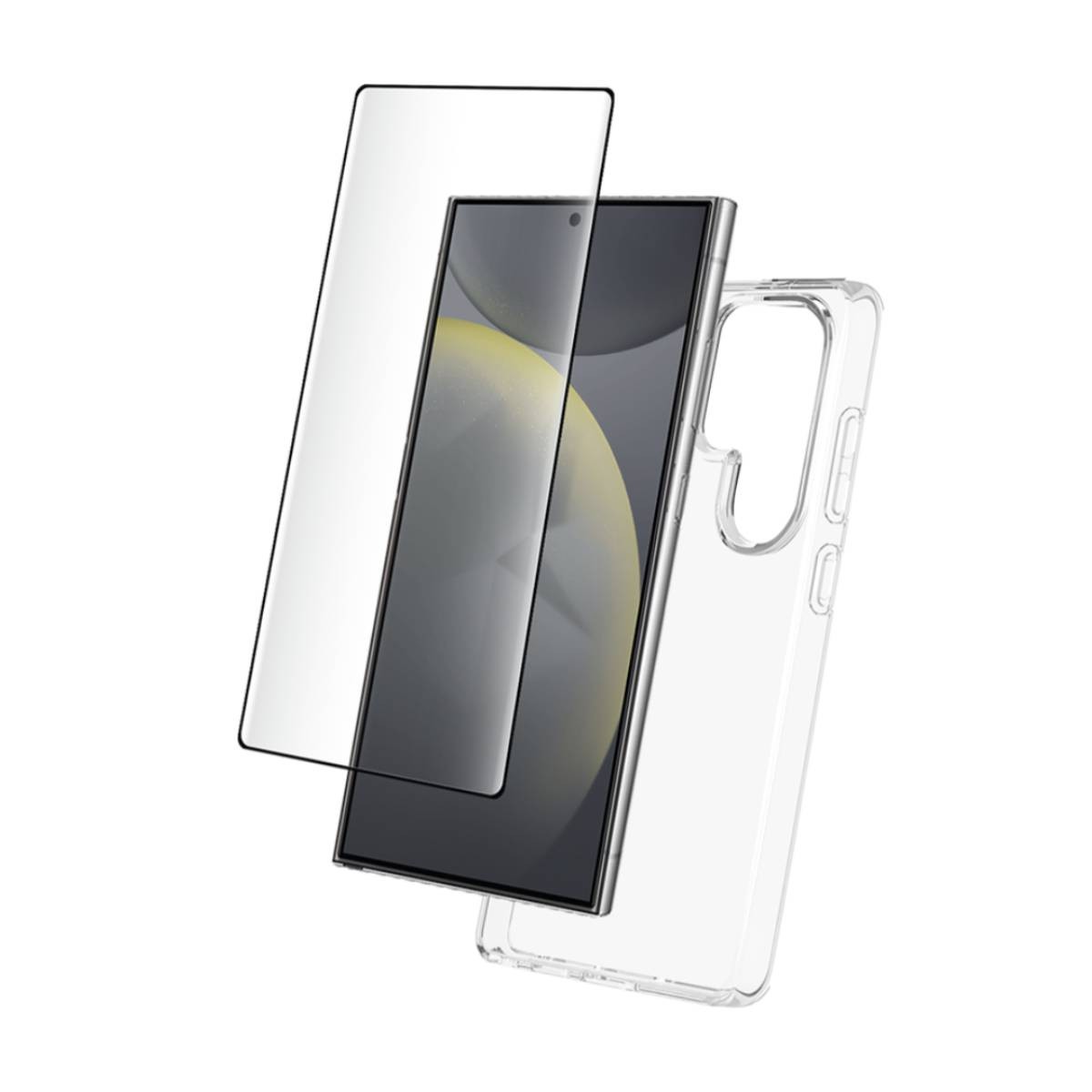 Film ecran et coque souple Samsung Galaxy S25 Ultra pack protection 2 en 1 tpu transparent